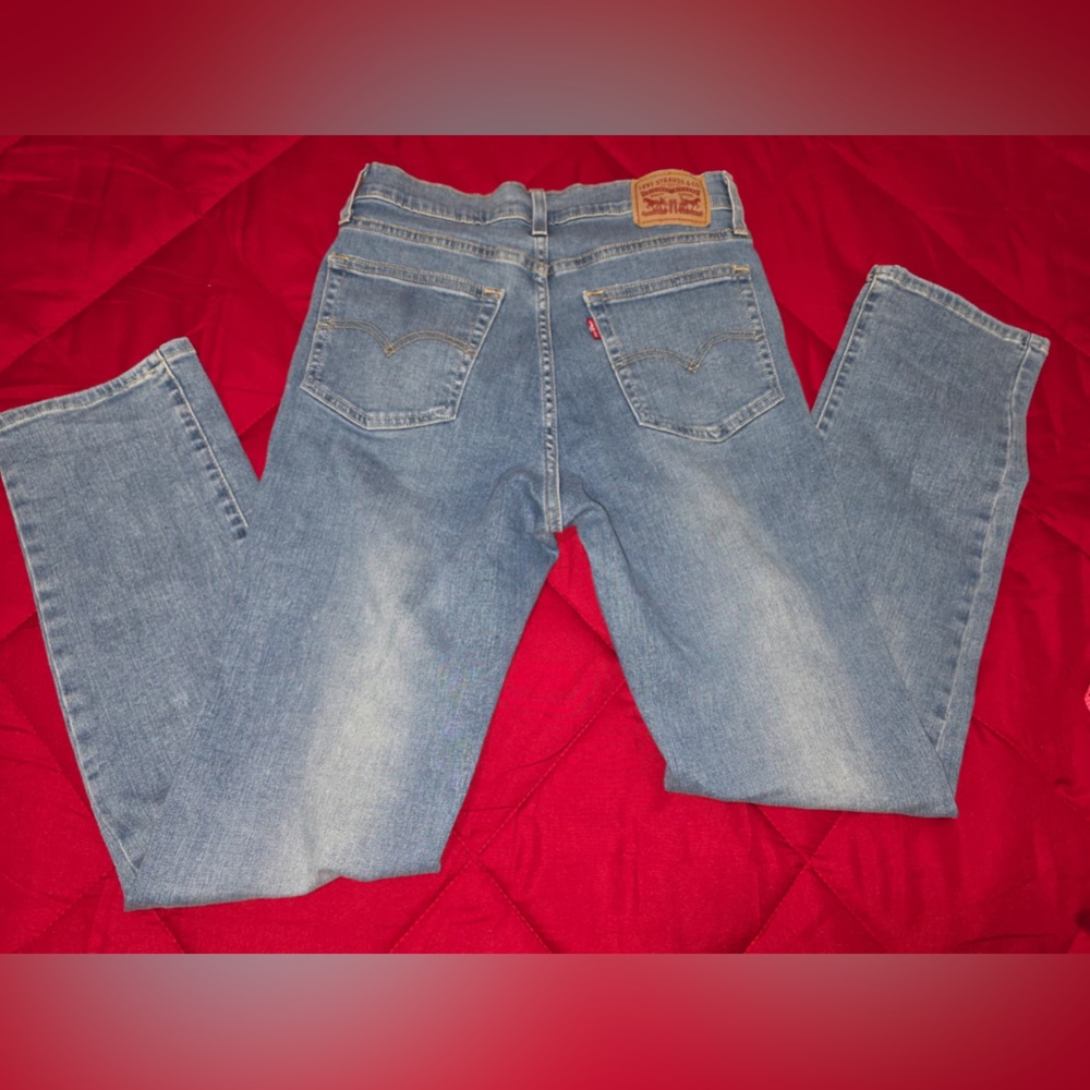 Women's Blue Straight Leg Jeans - Picture 10 of 11